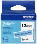 Brother Banda etichete Brother Banda etichete Brother BTAG-L31, 12mm, negru pe albastru deschis, 4m (BTAGL31)