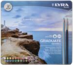 LYRA Creioane colorate LYRA Graduate Aquarell, 24 culori+pensula/cutie metalica (LR-002881240)