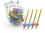 Silka Display silicon grip pt creion, pt scriere de mana la copii, 72buc/display, SILKA Pastel-design ergo (SK-503017)