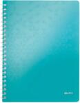 Leitz Caiet de birou LEITZ WOW, PP, FSC, reciclabil, A4, 80 coli, cu spira, matematica, turcoaz (L-46380051)