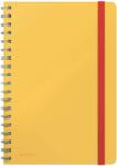 Leitz Caiet LEITZ Cosy, coperta dura, FSC, reciclabil, B5, 80 coli, cu spira, matematica, galben chihlimbar (L-44840019)
