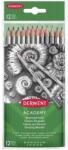 Derwent Creioane Grafit 5H-6B DERWENT Academy, blister, 12 buc/set, negru (DW-2300412) - forit
