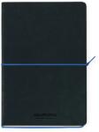 Aurora Caiet A5, 192 file-hartie cream FSC 80gsm, coperta soft-touch negru/albastru, AURORA Tesoro-dictando (2396TESB)