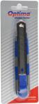 Cuttere OPTIMA Cutter Optima Premium, lama 18mm otel carbon, sina metalica, zinc cu rubber grip (OP-381000908)