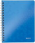 Leitz Caiet de birou LEITZ WOW, PP, FSC, reciclabil, A5, 80 coli, cu spira, matematica, albastru (L-46410036)