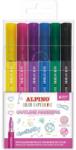 Alpino Markere metalice pentru conturare, varf rotund 2 mm, 6 culori/set, ALPINO Color Experience (MS-AR001044)