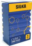 Silka Radiera pentru creion, 42x8x23mm, PVC-free, nu lasa reziduuri, 8buc/set, SILKA Curved Exam -albastre (SK-503420)