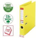 Esselte Biblioraft Esselte No. 1 Power Recycled, carton CO2 neutru, 100% reciclat, FSC, A4, 50 mm, galben (ES-627573)
