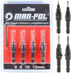 MAR-POL Fúrószárak fához, süllyesztőkkel 6-12mm 4db 40051 (M22334)
