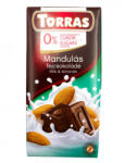 TORRAS (Sz) Torras glutén-és cukormentes MANDULÁS tejcsokoládé 75g