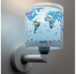 Dalber 40679 - Lampă de perete pentru copii WORLD, 1xE27/15W/230V, albastră (PI623)