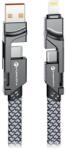 Forcell Кабел Forcell - F-Energy C241 4 в 1, USB-C/USB-A, USB-C/Lightning, 60W, 1m (5903396298318)