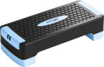 SPORTNOW Placă de step reglabilă pe înălțime Fitness Aerobic Stepper cu 2 trepte (11/16 cm) 2 benzi de rezistență, covoraș anti-alunecare Albastru | Aosom Romania (A90-455V00BU)