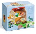 DJECO Wooden Farm játékkészlet fából készült 18m+ 11 db