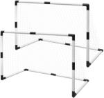 vidaXL Mini Foci Gól Kapu Szett 2 db Gyerekeknek 91, 5 x 48 x 61 cm 90571 (90571)
