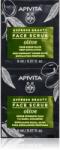 APIVITA Express Beauty Exfoliating Face Scrub Olive intenzív tisztító peeling az arcra 2 x 8 ml