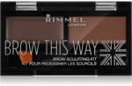 Rimmel Brow This Way paletta a szemöldök sminkeléséhez árnyalat 003 Dark Brown 1, 3 g