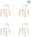 Modesto Design Ecco Szék Készlet Polipropilén Bükk Fehér Skandináv Design (4 db) (C1015.WHITE.SET4)
