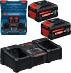 Bosch Set Expert 18V, EXBA18V-80 + EXAL18V2-320 2 acumulatori Li-Ion, 18V, 8Ah + Încărcător dublu 18V, 16Ah + L-Boxx (1600A0373X)