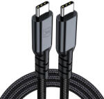 3mk Protection Здрав USB4 кабел с Thunderbolt 4 за устройства с USB-C порт - 3MK Hyper N-Series Thunderbolt 4 Cable (100 см) (черен)