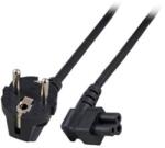 ACT Powercord mains connector Schuko CEE 7/7 male (angled) - C5 (angled) IEC 1m Black AK5409 (AK5409)