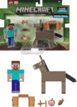 Mattel Set de joacă cu figurine de acțiune Minecraft - Core Figure, 2 bucăți, cu accesorii, sortiment (GTT53) Figurina