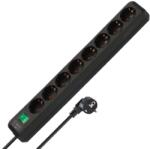 brennenstuhl Prelungitor Brennenstuhl - Eco-line, 8 prize , 3 m, negru (1159300028)