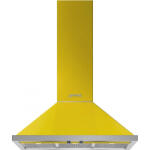 Smeg Hota decorativa SMEG Portofino KPF9YW, 275 W, A+, 781 m³/h, 3 viteze, 3 filtre, Supapa, Otel inoxidabil, LED, Galben (KPF9YW) Hota