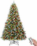  Choinka Sztuczna Świąteczna Gęsta Oświetlona LED 300 Lampek 180cm Zielona