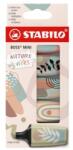 STABILO Highlighter - STABILO BOSS MINI Naturevibes - set 5 buc - 5 culori diferite