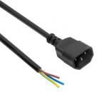 Akyga Cablu alimentare IEC C14 la fire deschise CU 1.8m, Akyga AK-OT-09C (AK-OT-09C)