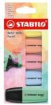 STABILO Highlighter - STABILO BOSS MINI Pastel - set 5 buc - 5 culori diferite