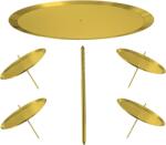 YD fém adventi gyertyatartó szett - arany - 7, 5 cm - 4 db