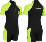Cressi Little Shark 2 mm Neoprén Úszóruha Gyerekeknek - Rövid Ujjú, UV és Hidegvédelem, Fekete/Lime, 11/12 éves méret