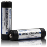 KeepPower 14500 1000mAh HR6 3, 7V Li-ion akkumulátor AA tölthető elem (KeepPower-14500-1000mAh)