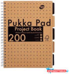 Pukka Pad Spirálfüzet, A4, vonalas, 100 lap, PUKKA PAD "Kraft project book (COR_PUP9566)