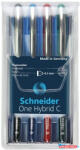 Schneider Rollertoll készlet, 0, 3 mm, SCHNEIDER "One Hybrid C", 4 szín (COR_TSCOHC03K4)