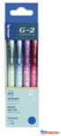 Pilot Zseléstoll készlet, 0, 32 mm, nyomógombos, PILOT "G-2 Bubble", kék, 4 különböző minta (COR_PG2449065)