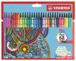 STABILO Filctoll készlet, 1 mm, STABILO "Pen 68", 30 különböző szín (TST68307) - nyomtassotthon
