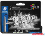 STAEDTLER Filctoll, 1 mm, kúpos, 2 db, STAEDTLER® "Pigment pen 376", intenzív fekete (COR_TS37699BK210)