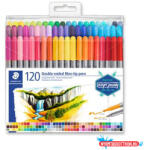 STAEDTLER Filctoll készlet, 0, 8/3, 0 mm, kétvégű, STAEDTLER® "3200", 120 különböző szín (TS3200TB120) - nyomtassotthon