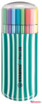 STABILO Filctoll készlet, 1 mm, türkiz tok, STABILO "Pen 68 Zebrui", 20 különböző szín (COR_TST682025)