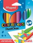 Maped Zsírkréta, MAPED "Color'Peps" PlastiClean, 12 különböző szín (COR_IMA862011)