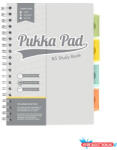 Pukka Pad Spirálfüzet, B5, PUKKA PAD "Study book", szürke (COR_PUP9824)