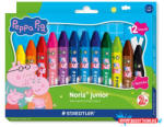 STAEDTLER Zsírkréta, hatszögletű, jumbo, STAEDTLER „Noris® junior 224, Peppa malac, 12 szín (COR_TS224C12L1)