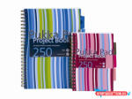 Pukka Pad Spirálfüzet, A5, vonalas, 125 lap, PUKKA PAD "Stripe project book (COR_PUPBA5)
