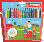 STABILO Filctoll készlet, 0, 7 mm, STABILO "Trio A-Z", 18 különböző szín (COR_TST37818)