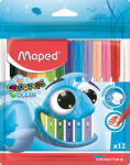 Maped Filctoll készlet, 2 mm, kimosható, MAPED "Color'Peps Ocean", 12 különböző szín (IMA845720)