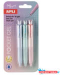 APLI Mini zseléstoll, 0, 5 mm, nyomógombos, APLI "Pocket Gel", vegyes pasztell színek (COR_LCA20499)