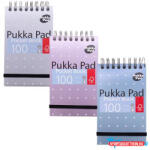 Pukka Pad Jegyzetfüzet, A7, spirálozott, vonalas, 50 lap, PUKKA PAD "Metallic Pocket Book", vegyes színek (COR_PUP6254)